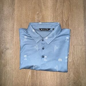 Travis Mathew Blue Athletic Polo Shirt